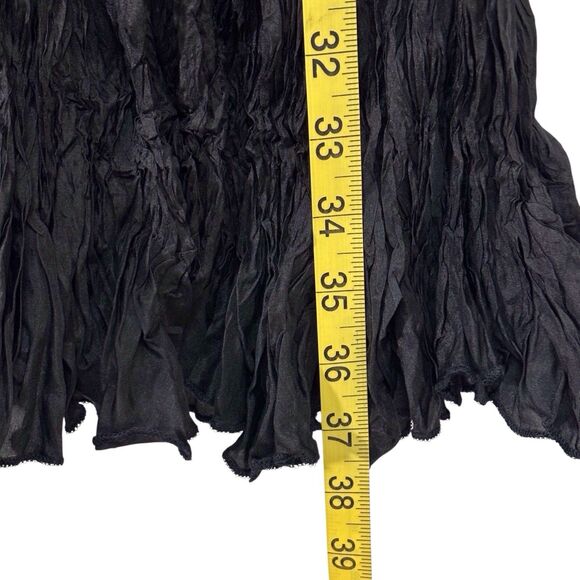 Vintage Y2K Silk Broomstick Maxi Skirt Womens OSFA Black Goth Witchy Whimsigoth - Picture 4 of 7